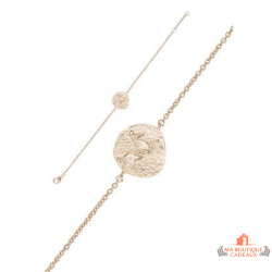 Bracelet Plaqué OR motif monnaie grecque