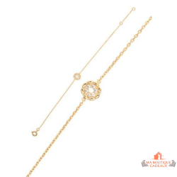 Bracelet Plaqué OR Fleur