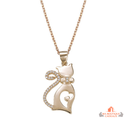 Pendentif Plaqué OR Chat