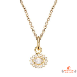 Pendentif Plaqué OR Rosace