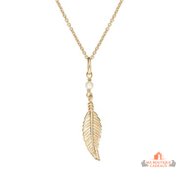 Collier Pendentif Carla Nogueres Plume, Garantie 2 ans