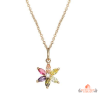 Collier Pendentif Carla Nogueres Fleur "Tutti Frutti", Garantie 2 ans