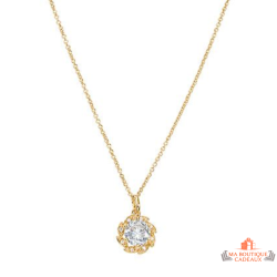 Collier Pendentif Carla Nogueres Soleil en Oxyde de Zirconium, Garantie 2 ans