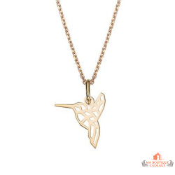 Pendentif Plaqué OR Oiseau Colibri