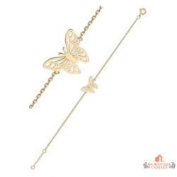 Bracelet Plaqué OR Papillon