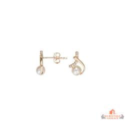 Boucles  d'oreilles Plaqué OR Perle - Carla Nogueres - Garantie 2 ans