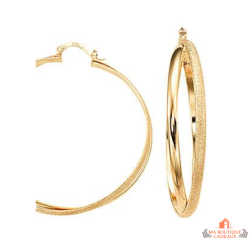 Boucles d'oreilles en Plaqué OR Anneaux 50mm - Carla Nogueres - Garantie 2 ans