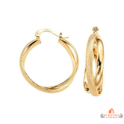 Boucles d'oreilles en Plaqué OR Anneaux 25mm - Carla Nogueres - Garantie 2 ans