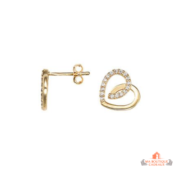 Boucles  d'oreilles Plaqué OR cœur