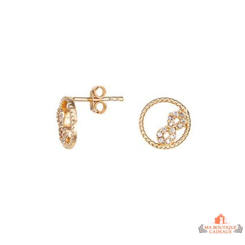 Boucles d'oreilles en Plaqué OR Cercle Infini - Carla Nogueres - Garantie 2 ans