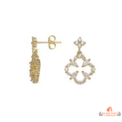 Boucles d'oreilles en Plaqué OR Croix - Carla Nogueres - Garantie 2 ans