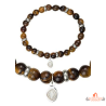 Bracelet Homme en Acier avec Pierres Naturelles Noires - Carla Nogueres - Garantie 2 ans