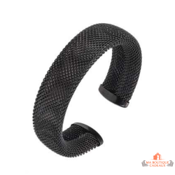 Bracelet Femme en Acier Noir - Carla Nogueres, Garantie 2 ans