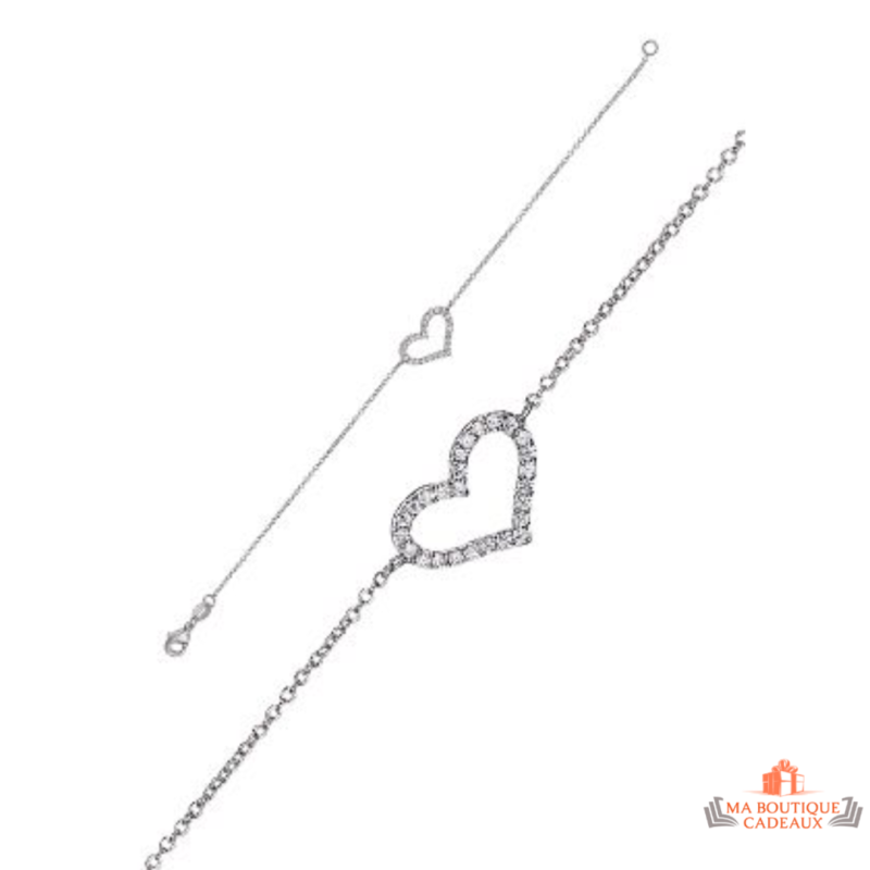 Bracelet Argent Coeur