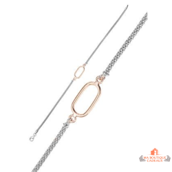 Bracelet Argent Rosé Ellipse