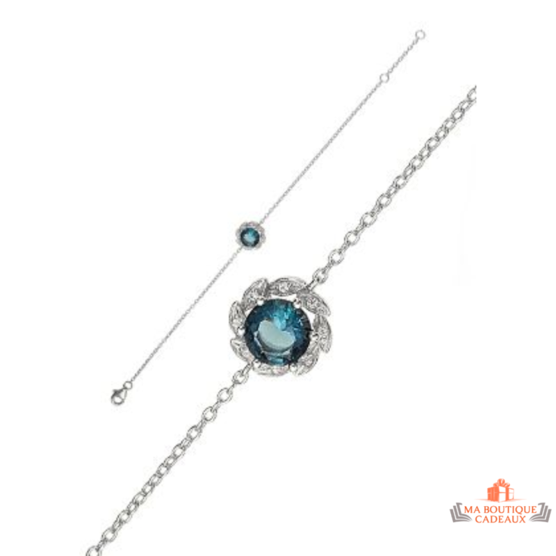 Bracelet Argent Soleil Saphir