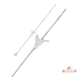Bracelet Argent Oiseau "Colibri"