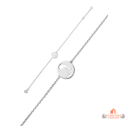 Bracelet Carla Nogueres motif dauphin en argent 925/1000 avec garantie 2 ans.