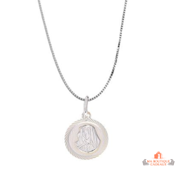 Carla Nogueres Collier Pendentif Vierge en Argent 925/1000 avec Garantie 2 ans