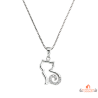 Carla Nogueres Collier Pendentif Argent 925/1000 Chat Oxyde de Zirconium Garantie 2 ans