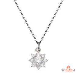 Pendentif Argent Fleur