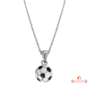 Collier Pendentif Ballon de Football en Argent 925/1000 Carla Nogueres Garantie 2 ans