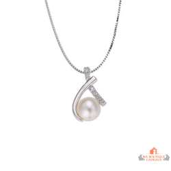 Pendentif Argent Perle