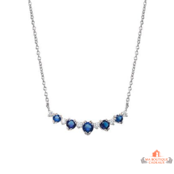 Pendentif Argent Cinq pierres Saphir