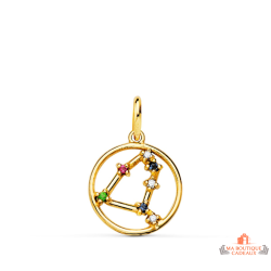 Pendentif Constellation Capricorne en Or 18k