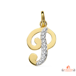 Pendentif Initiale "P" en Or jaune 18k