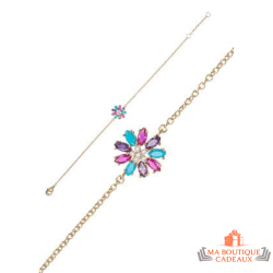 Bracelet en Plaqué Or Carla Nogueres - Fleur Tutti Frutti Éclatante
