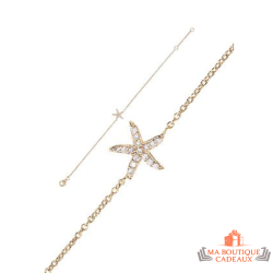 Bracelet en Plaqué Or Carla Nogueres - Étoile de Mer Scintillante