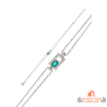 Bracelet Argent Rectangle Vert