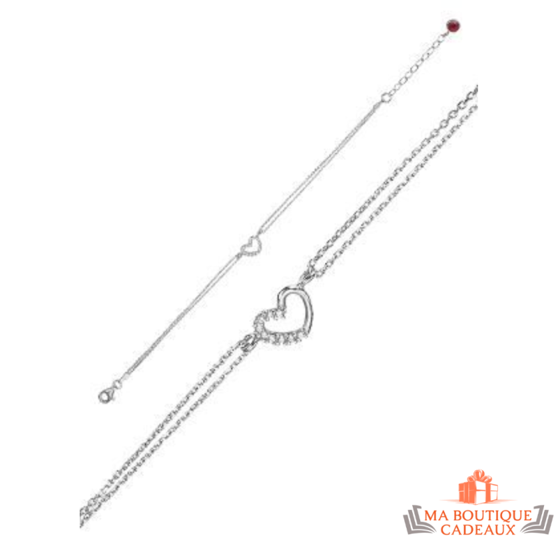 Bracelet Argent Coeur