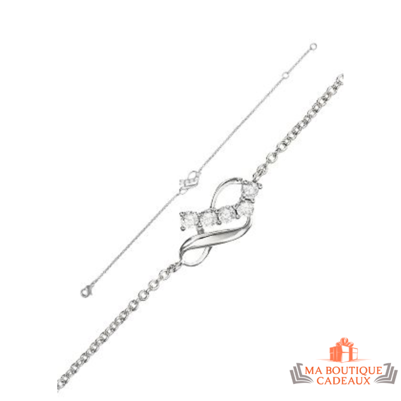 Bracelet Carla Nogueres avec Motif Infini en Oxyde de Zirconium, Garantie 2 ans