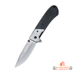 Couteau Hunter G10 Black de Bivouac avec garantie 1 an