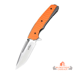 Couteau Apache Orange de Bivouac avec garantie 1 an