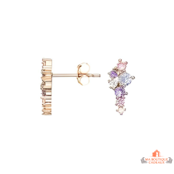 Boucles d'Oreilles Plaqué Or avec Pierres