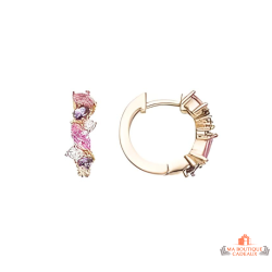 Boucles d'Oreilles en Plaqué OR Multicolores - Carla Nogueres - Garantie 2 ans