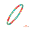 Bracelet extensible femme Carla Nogueres avec cristaux japonais multicolores