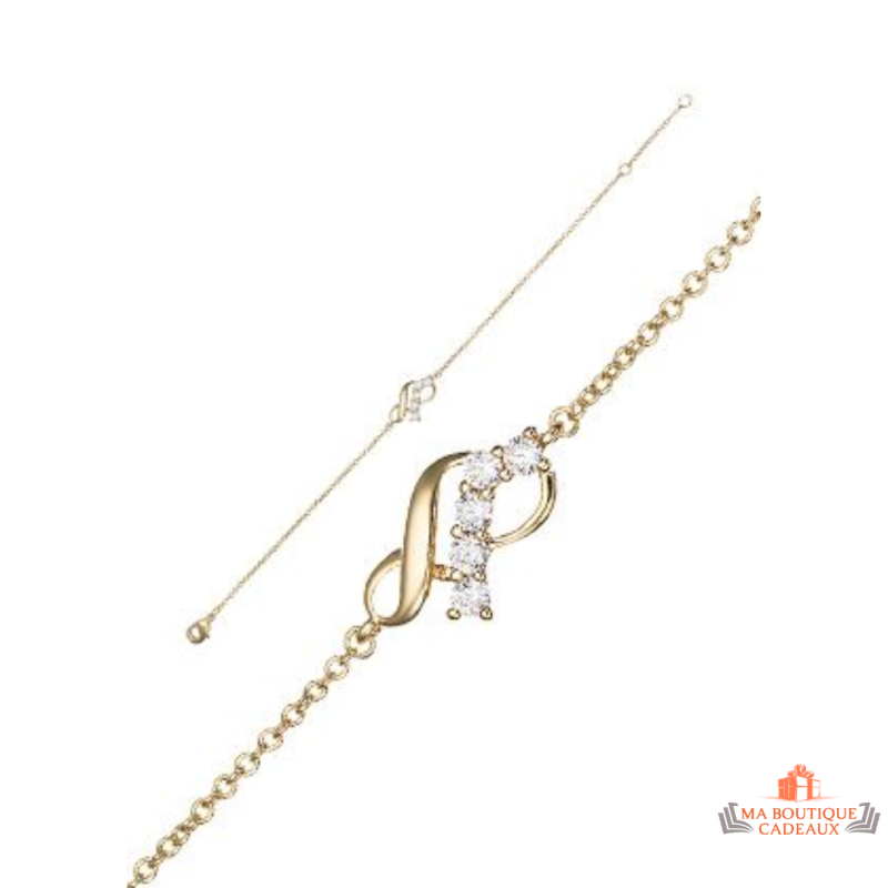 Bracelet en Plaqué Or Carla Nogueres - Symbole de l'Infini Élégant