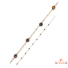 Bracelet en Plaqué Or Carla Nogueres - Élégance Naturelle avec Œil de Tigre