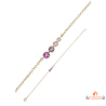 Bracelet en Plaqué Or Carla Nogueres - Éclat Rose en Pierres d'Oxyde de Zirconium - Garantie 2 ans