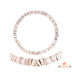 Bracelet Fantaisie Coquillage Rose et Blanc - Carla Nogueres, Garantie 2 ans