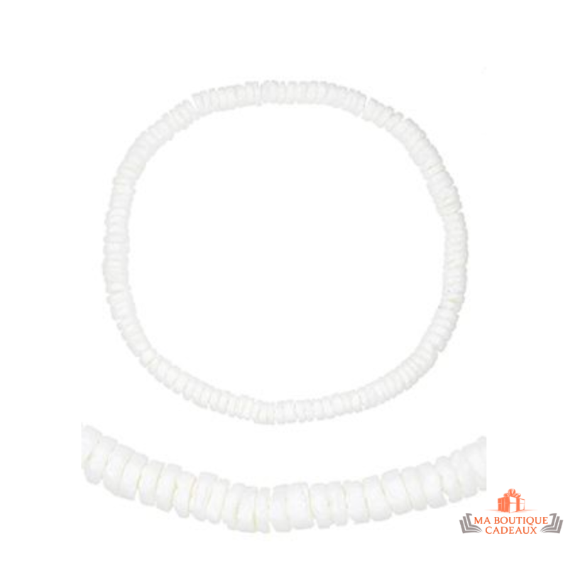 Bracelet Fantaisie Coquillage Blanc - Carla Nogueres, Garantie 2 ans
