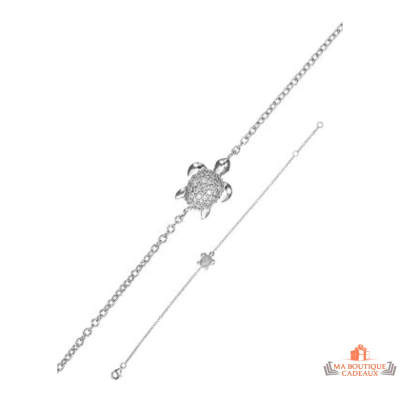 Bracelet Carla Nogueres avec Tortue en Oxyde de Zirconium, Garantie 2 ans