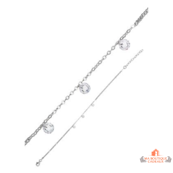 Bracelet Argent 925/1000 Motif Pierres Swarovski - Carla Nogueres Garantie 2 ans