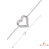 Bracelet Argent 925/1000 Motif Cœur en Oxyde de Zirconium - Carla Nogueres Garantie 2 ans
