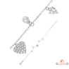 Bracelet Argent 925/1000 Motif Cœur, Perle et Solitaire en Oxyde de Zirconium - Carla Nogueres Garantie 2 ans