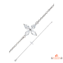 Bracelet Argent avec Fleur...